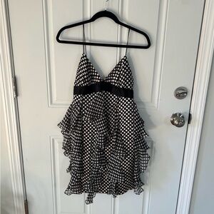Milly polka dot ruffle babydoll dress size 2